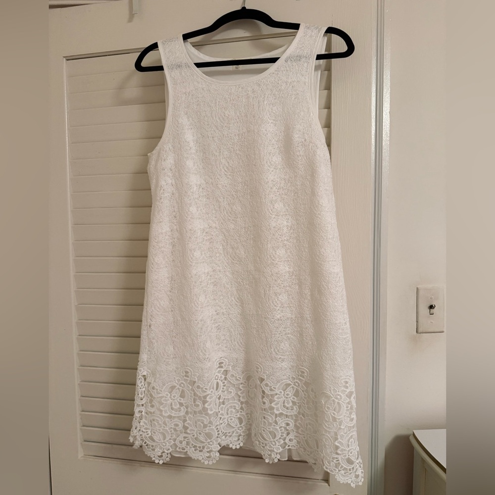 Francesca’s White Lace sleeveless dress